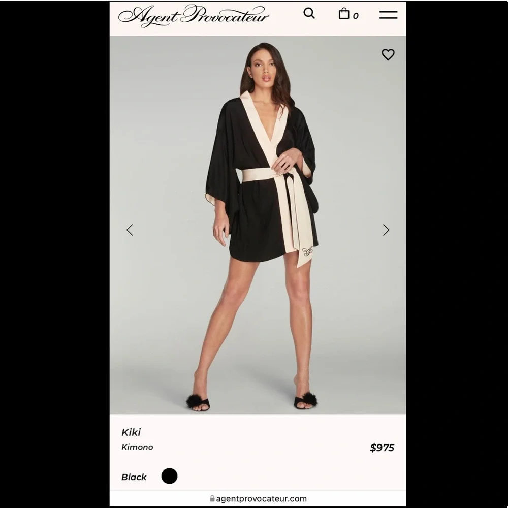 Agent Provocateur Classic Kimono - Picture 2 of 7